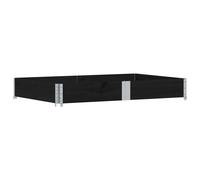 vidaXL Jardinière noire 150x100 cm pin massif