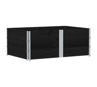 vidaXL Jardinière noire 150x100 cm pin massif