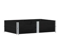 vidaXL Jardinière noire 150x100 cm pin massif