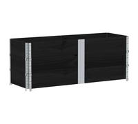 vidaXL Jardinière noire 150x50 cm pin massif