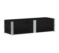 vidaXL Jardinière noire 150x50 cm pin massif