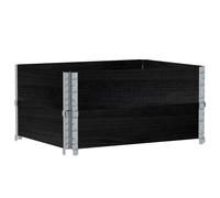 vidaXL Jardinière noire 80x60 cm pin massif