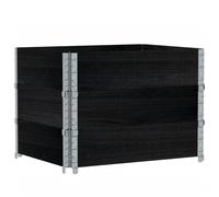 vidaXL Jardinière noire 80x60 cm pin massif