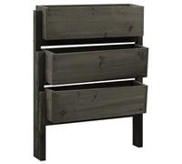 Vidaxl Jardinière Pliable De Jardin Gris 60x14x75 Cm Bois De Sapin Gris