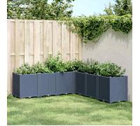 vidaXL Bac à plantes bleu-gris 160x160x53 cm PP