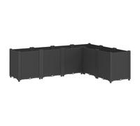 vidaXL Bac à plantes 160x120x53 cm Polypropylène Noir