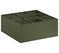 vidaXL Jardinière pour l'extérieur, vert olive, 100 x 100 x 50 cm