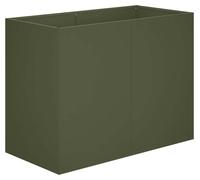 vidaXL Jardinière pour l'extérieur, vert olive, 80 x 40 x 60 cm, acier laminé à froid