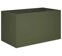vidaXL Jardinière pour l'extérieur, vert olive, 80 x 50 x 50 cm, acier laminé à froid