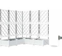 vidaXL Jardinière pour plantes, lot de 5, blanche, 120 x 120 x 126 cm, en polypropylène