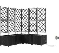 vidaXL Jardinière pour plantes, lot de 5, noire, 120 x 120 x 142 cm, en polypropylène