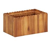 vidaXL Jardinière Rectangulaire Cache-Pot Pot à Fleurs Bac de Plantes Pot à Plante Jardin Balcon Véranda Extérieur 50x30x25 cm Bois Massif d'Acacia