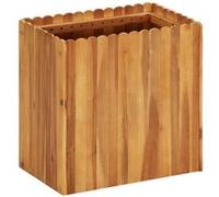 Jardinière Rectangulaire Cache-Pot Pot à Fleurs Bac de Plantes Pot à Plante Jardin Balcon Véranda Extérieur 50x30x50 cm Bois Massif d'Acacia