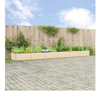 Jardinière vidaXL, couleur ivoire, 580 x 100 x 45 cm, en acier galvanisé