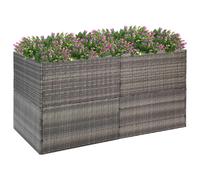 vidaXL Jardinière - Résine tressée