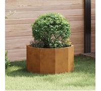 vidaXL Bac à plantes rouillé 60 x 60 x 35 cm Acier résistant aux intempéries
