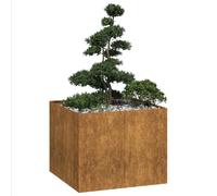 vidaXL Jardinière rouillé - 100x100x80 cm