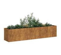 vidaXL Jardinière rouillé 200x40x40 cm acier inoxydable, pot de fleurs, support de plantes, lit surélevé, support de 860688