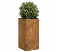 vidaXL Bac à plantes rouillé 40x40x80 cm acier résistant aux intempéries