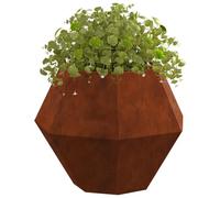vidaXL Jardinière Rouillé 50 x 50 x 40 cm, Bac à Fleurs extérieur, Support Robuste pour Plantes, décor de Jardin, Pot rectangulaire en Acier