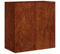 vidaXL Jardinière rouillé 80x40x80 cm Acier Inoxydable, Pot de Fleurs, Support de Plantes, lit surélevé, Support de jardinière, bac à Plantes