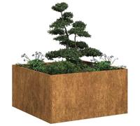 vidaXL Jardinière rouillé 80x80x40 cm Acier Inoxydable, Pot de Fleurs, Support de Plantes, lit surélevé, Support de jardinière, bac à Plantes