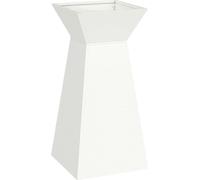 vidaXL Jardinière sur colonne, blanche, 35 x 35 x 73 cm, en acier laminé à froid