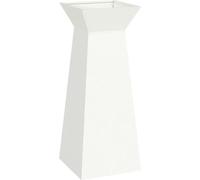 vidaXL Jardinière sur colonne, blanche, 40 x 40 x 100 cm, en acier laminé à froid