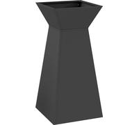 vidaXL Jardinière sur colonne, noire, 35 x 35 x 73 cm, en acier laminé à froid