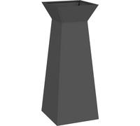 vidaXL Jardinière sur colonne, noire, 40 x 40 x 100 cm, en acier laminé à froid