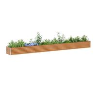 vidaXL Jardinière surélevée 485 x 50 x 36 cm Acier galvanisé, Bac à Fleurs pour Jardin et terrasse, Plats en Acier durables, déco extérieure pour espaces urbains