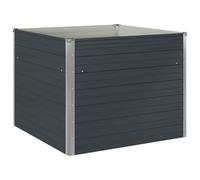 vidaXL Lit surélevé Anthracite 100 x 100 x 77 cm Acier galvanisé