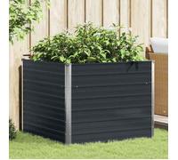 vidaXL Jardinière surélevée Anthracite 100x100x77 cm Acier galvanisé 45725