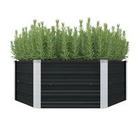 vidaXL Jardinière surélevée 129x129x45 cm Acier galvanisé Anthracite