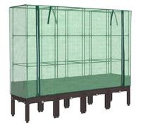 vidaXL Jardinière surélevée avec Housse Aspect rotin 160x40x140 cm, jardinière surélevée de Jardin, bac à Fleurs surélevé, jardinière surélevée avec Aspect rotin