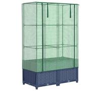 vidaXL Jardinière surélevée avec housse aspect rotin 80x40x138 cm