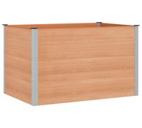 vidaXL, jardinière surélevée, couleur marron, 150 x 100 x 91 cm, en WPC et aluminium