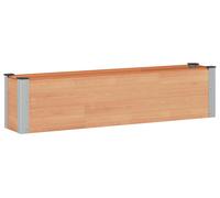 vidaXL, jardinière surélevée, couleur marron, 150 x 30 x 36 cm, en WPC et aluminium