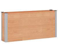 vidaXL, jardinière surélevée, couleur marron, 150 x 30 x 72 cm, en bois composite (WPC) et aluminium