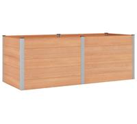 vidaXL, jardinière surélevée, couleur marron, 250 x 100 x 91 cm, en WPC et aluminium