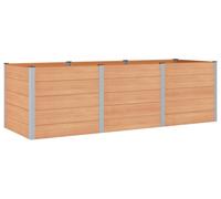 vidaXL, jardinière surélevée, couleur marron, 300 x 100 x 91 cm, en bois composite (WPC) et aluminium