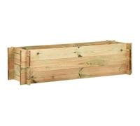 vidaXL Jardinière surélevée de légumes en bois de pin imprégné 120 cm Marron G