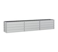 vidaXL Lit surélevé Acier galvanisé 240x40x45 cm Argenté