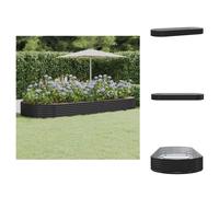 vidaXL Jardinière surélevée en acier thermolaqué 373 x 140 x 36 cm, anthracite - Pots de fleurs et jardinières