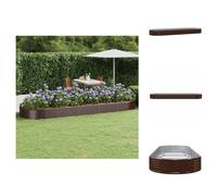 vidaXL Jardinière surélevée en acier thermolaqué 450 x 140 x 36 cm Marron - Pots de fleurs et jardinières