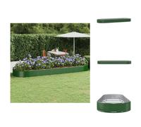 vidaXL Jardinière surélevée en acier thermolaqué 450 x 140 x 36 cm Vert - Pots de fleurs et jardinières