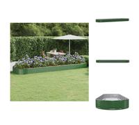 vidaXL Jardinière surélevée en acier thermolaqué 523 x 140 x 36 cm Vert - Pots de fleurs et jardinières