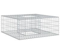 vidaXL Jardinière surélevée en gabions, 100 x 100 x 40 cm, acier galvanisé, argenté