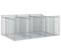 vidaXL Jardinière surélevée en gabions, 150 x 100 x 60 cm, acier galvanisé, argent