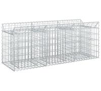 vidaXL Jardinière surélevée en gabions, 150 x 50 x 60 cm, acier galvanisé, argent